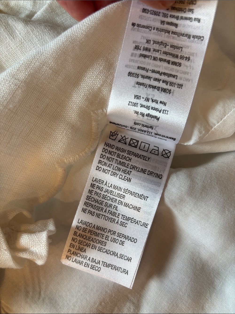 FARM Rio Roses Scallop Linen Crop Top – White – Size XS – NEW - Picture 6 of 13